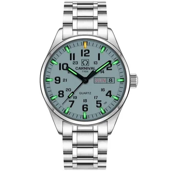 

Luxury tritium Luminous watch men Waterproof Sapphire glass Date Military Luminous Women Quartz watches relogio masculine