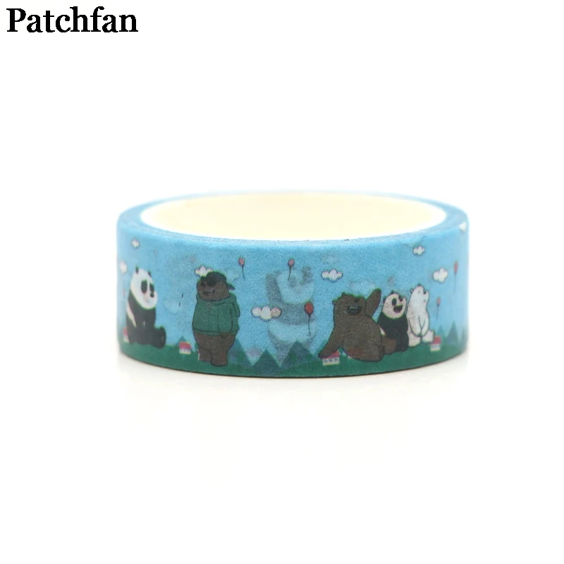 Patchfan Мы Голые Медведи Косплей малыш мультфильм альбом книга DIY Скрапбукинг клей васи маскирующая лента принт шаблон стикер A2021