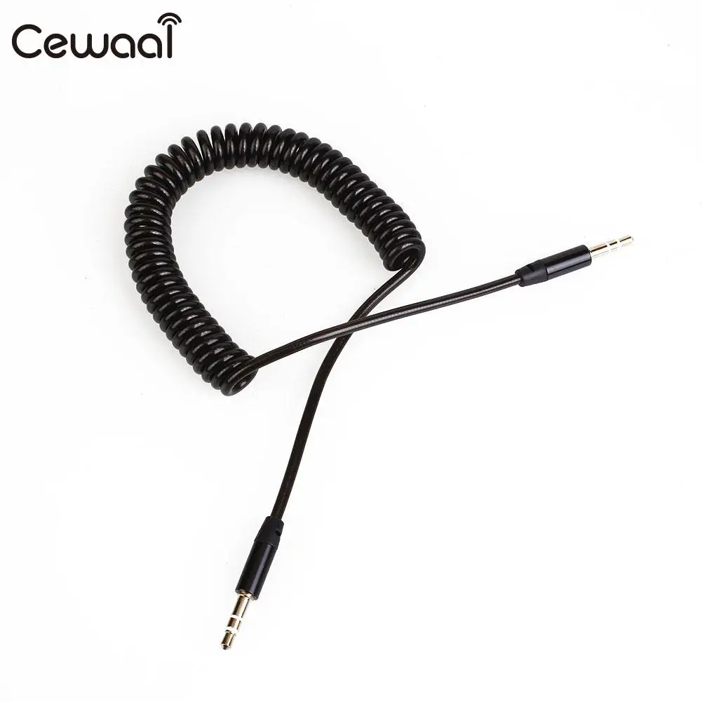 

3.5mm AUX Spring Cable Line Jack to Jack Male Auxiliary Lead Car Universal