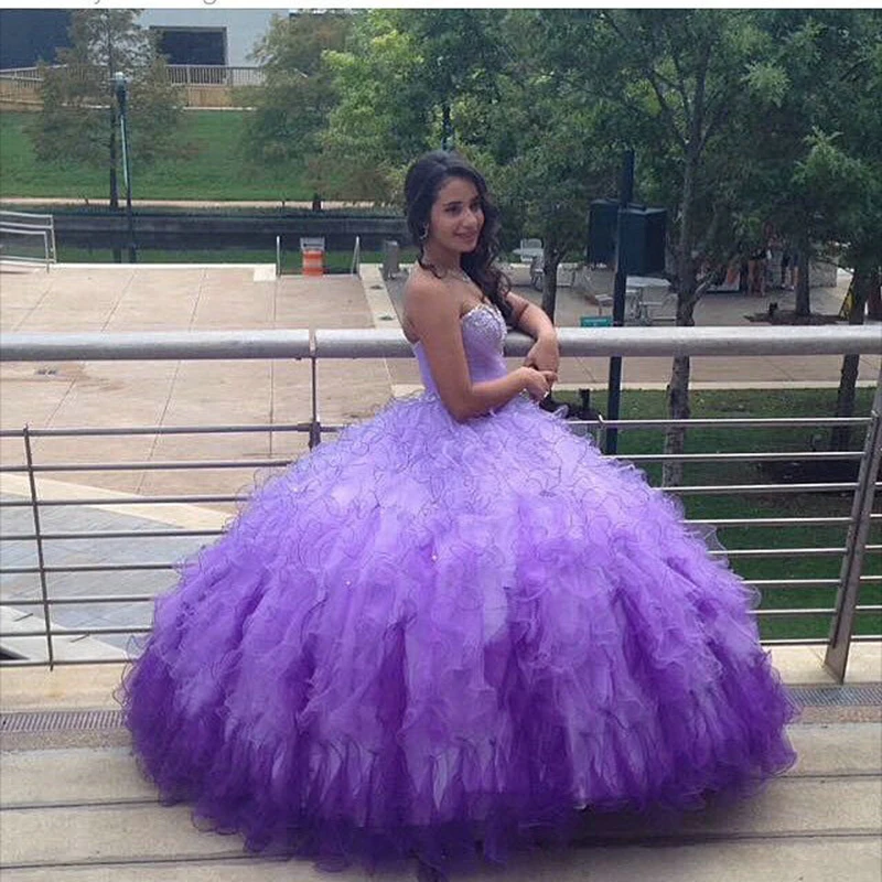 purple sweet 15 dresses