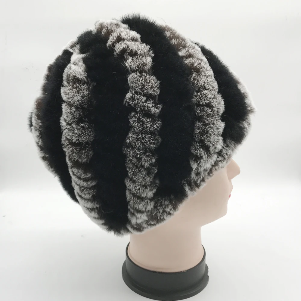 Женская зимняя трикотажная Шапка бини в полоску|Женские Skullies и шапочки| |