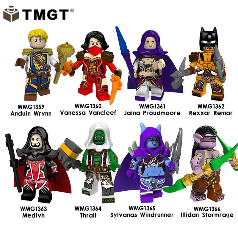 

Single Sale Anduin Wrynm Vanessa Vancleef Jaina Proudmoore LLLidan Stormrage Building Blocks Toys For Children