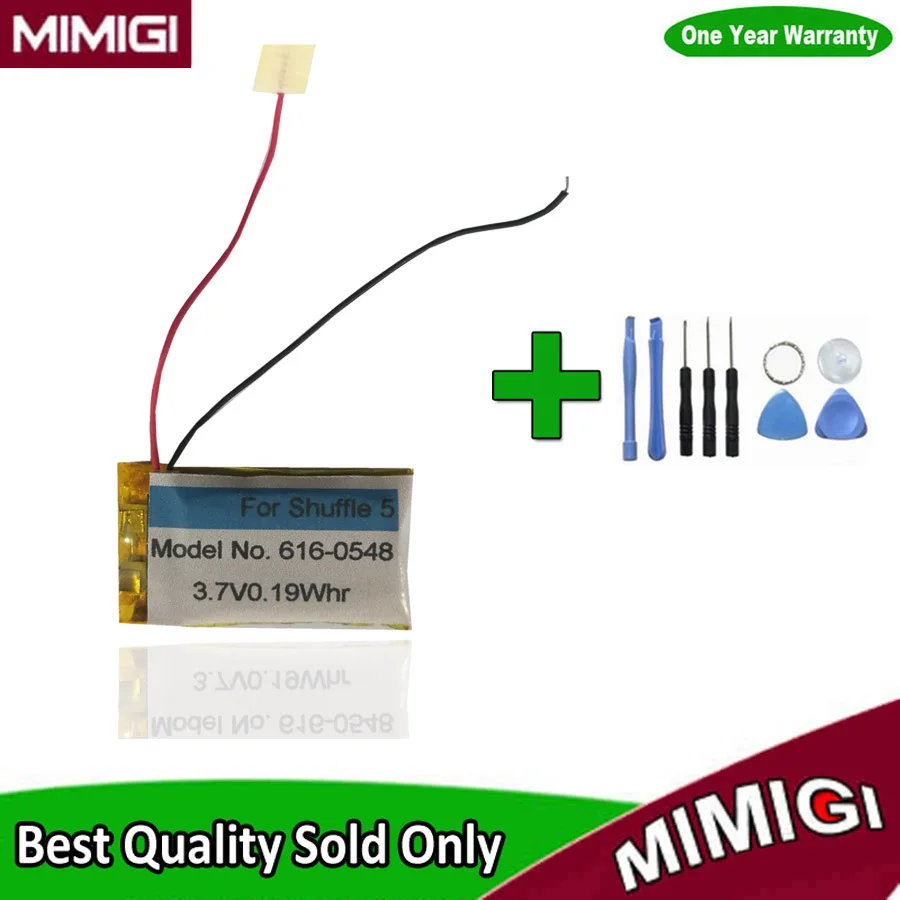 

Sale 616-0548 0.19Whr Battery For ipod For shuffle 4th 5th 6th Generation 4 5 6 G4 G5 G6 Accumulator AKKU + Tools Gift