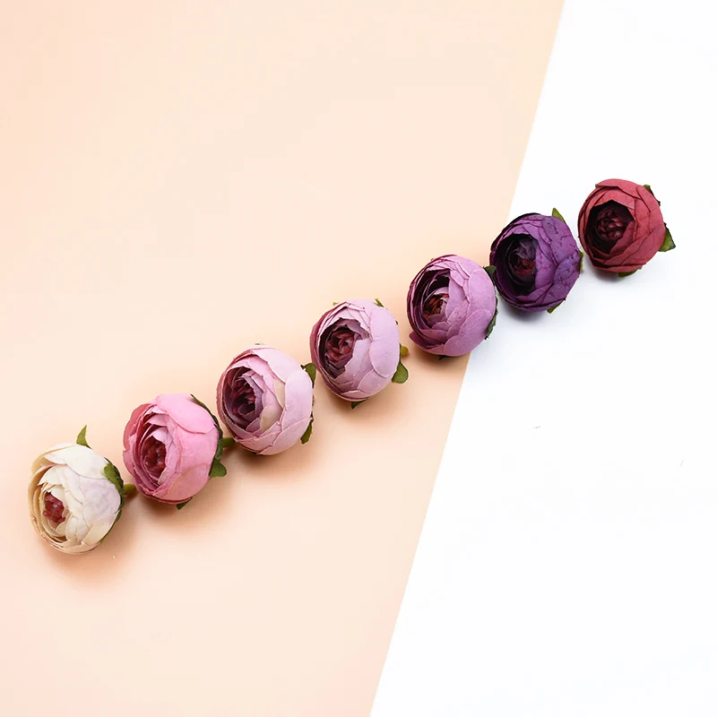 3 шт. дешевые шелковые маленькие чайные бутоны розы цветок настенные декоративные цветы венки Скрапбукинг diy подарки коробка для конфет искусственные цветы