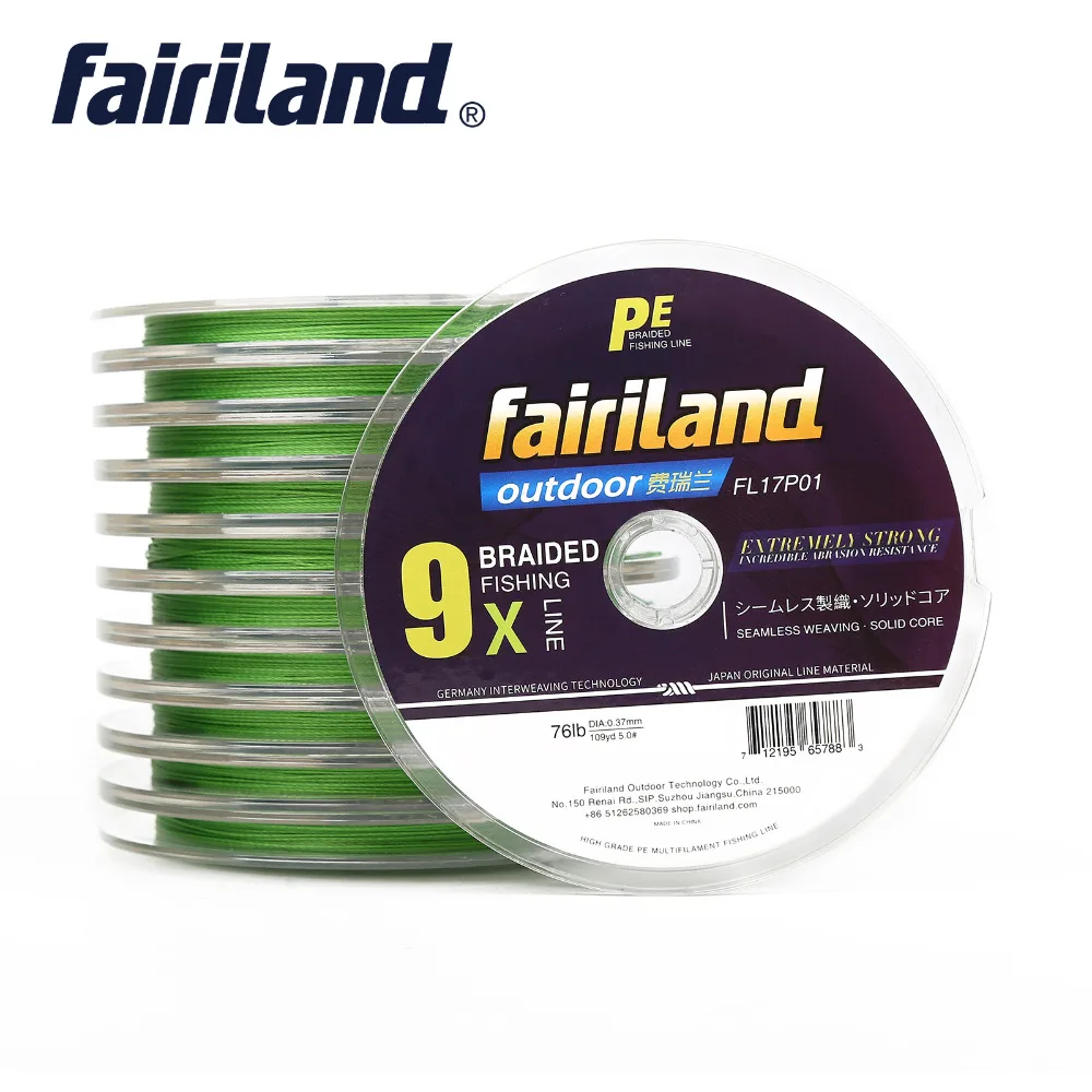

9x PE braided fishing line 100m/109yd-1000m/1097yd Braided Wire up to 36.3kg/80lb multi filament Saltwater Freshwater fish line