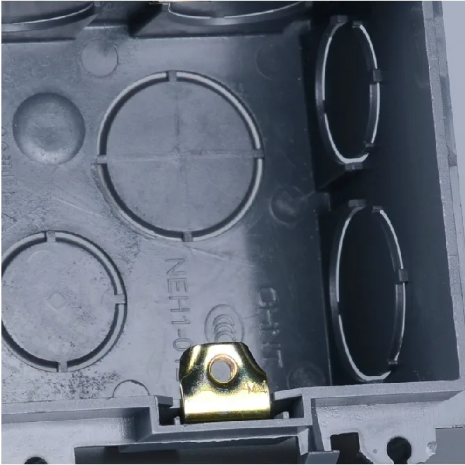 Black Color 86mm Hiding Installation Concealed Mount Box Enclosure Junction Wiring Boxes For Wall Outlet Panel