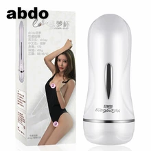 Portable Double Hole Pussy Male Masturbator Soft TPE Oral Vaginal Vibrator Sex Masturbation Cup Real Oral Sex Toys for Men
