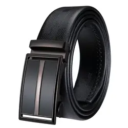 DK-0065 DiBanGu формальный черный кожаный Ремни для Для мужчин Роскошные Дизайнерские Для мужчин s автоматическая пряжки ремня, пояс ремень 110- 130