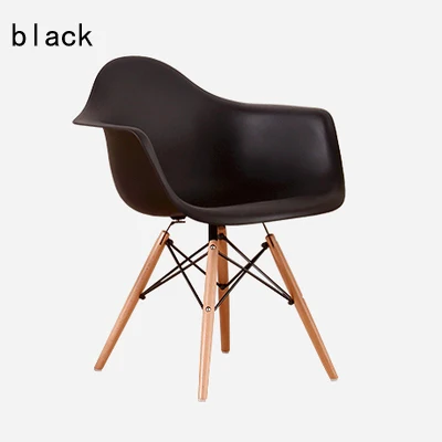 Мебель для столовой, домашний стол, повседневный пластиковый обеденный стул, стулья для отдыха, модные минималистичные Современные Простые стулья для спальни - Цвет: black