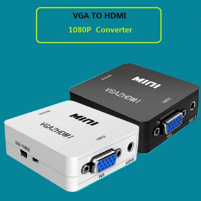  VGA A HDMI Audio Connettore della Scheda di Supporto HD 1080P Video switcher Audio Per PC Del Compu