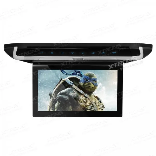 Top NEW 10" HD Digital TFT Monitor Touch Panel Car Roof DVD Player with HDMI & USB SD Built-in IR/FM 32BIT games Roof Monitor Player 1