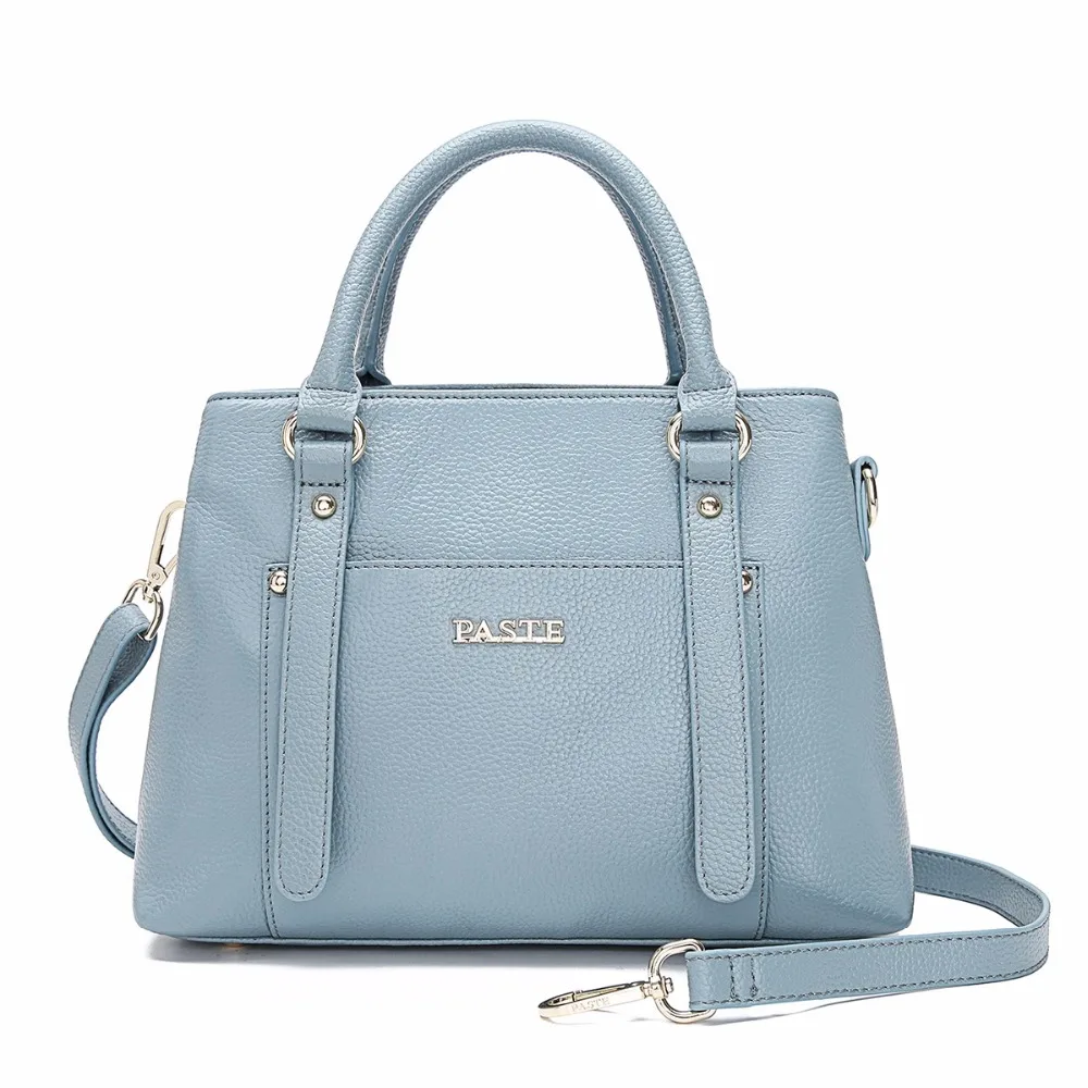 

PASTE Female First layer cowhid Totes Women Shoulder bag Leather Messenger Bags fashion Satchel bag Handbags Crossbody bags