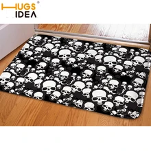 HUGSIDEA белый/черный череп напольный коврик с принтом ковер 59*40 см мягкий коврик с черепом и костями для спальни гостиной входной двери коврики