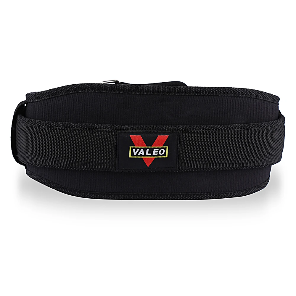 

VALEO Nylon EVA Weight Lifting Squat Belt Weight Lifting Belts Fitness Lower Back Support Waist Gym for Gravity Training Black