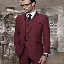 Новые хлопковые смокинги для Для мужчин Жених Нарядные Костюмы для свадьбы Для мужчин пиджак выпускного вечера вечерние костюм Бизнес костюм куртка+ брюки+ жилет