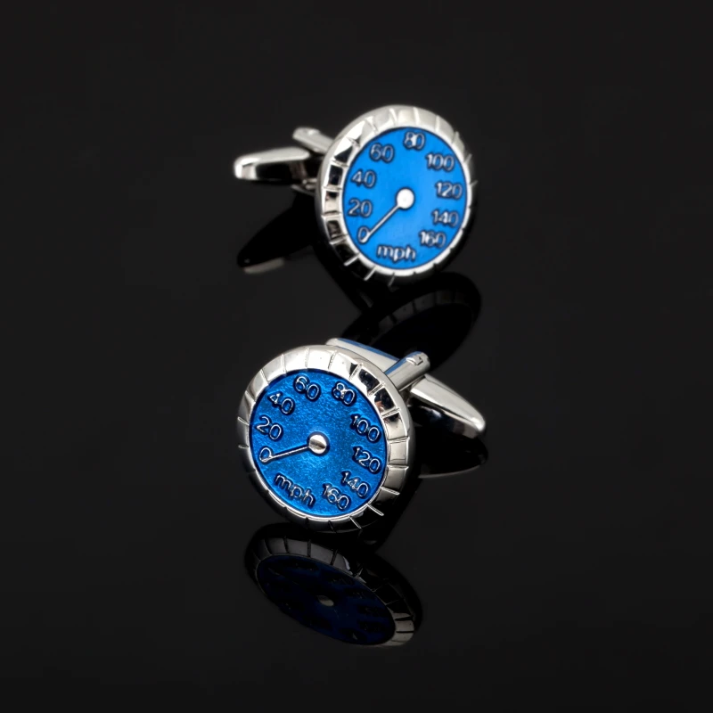 Xk520 Men's Shirts Cufflinks Blue Crystal Ball Cufflinks Minimalist