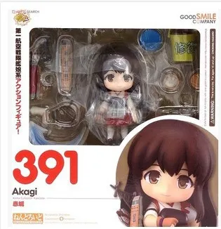 10 см из Аниме Nendoroid 4 &quotмилый Kantai Коллекция Акаги 391 ПВХ фигурку Коллекционная
