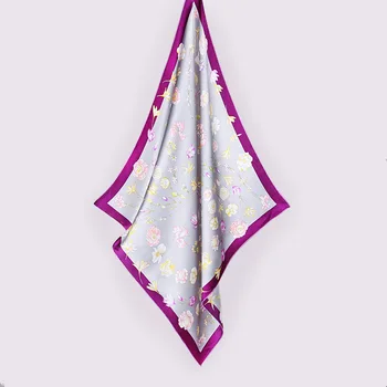 

Floral 100% Satin Silk Scarf Wraps Shawl Soft Smoonth Quality Hand Rolled Edges 35" x 35"