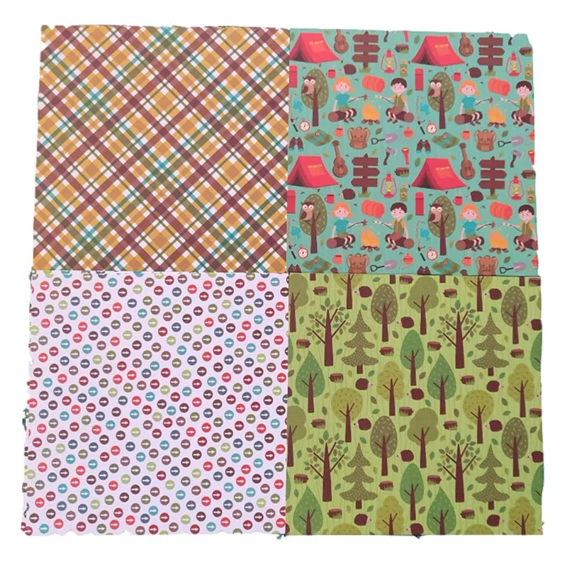 24 шт./компл. 15*15 см Let's Go Camping Kids узорчатый бумажный пакет для скрапбукинга DIY Happy