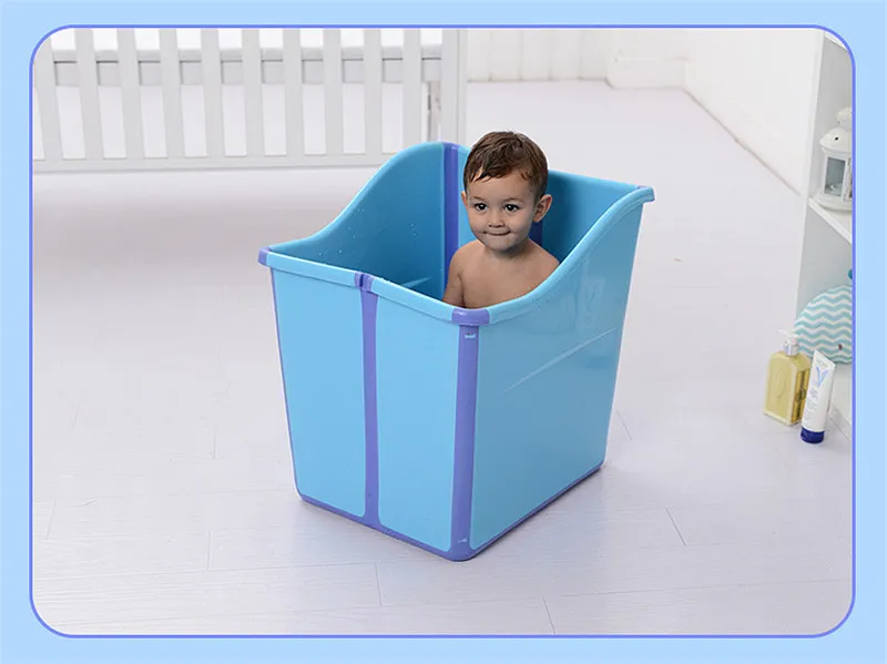 Large Size Foldable Babies Bath Tub Almofada Banho With a Seat In the Shower Kids Bathtub Baby Girls&Boy Bath Seat Bath Barrels 02