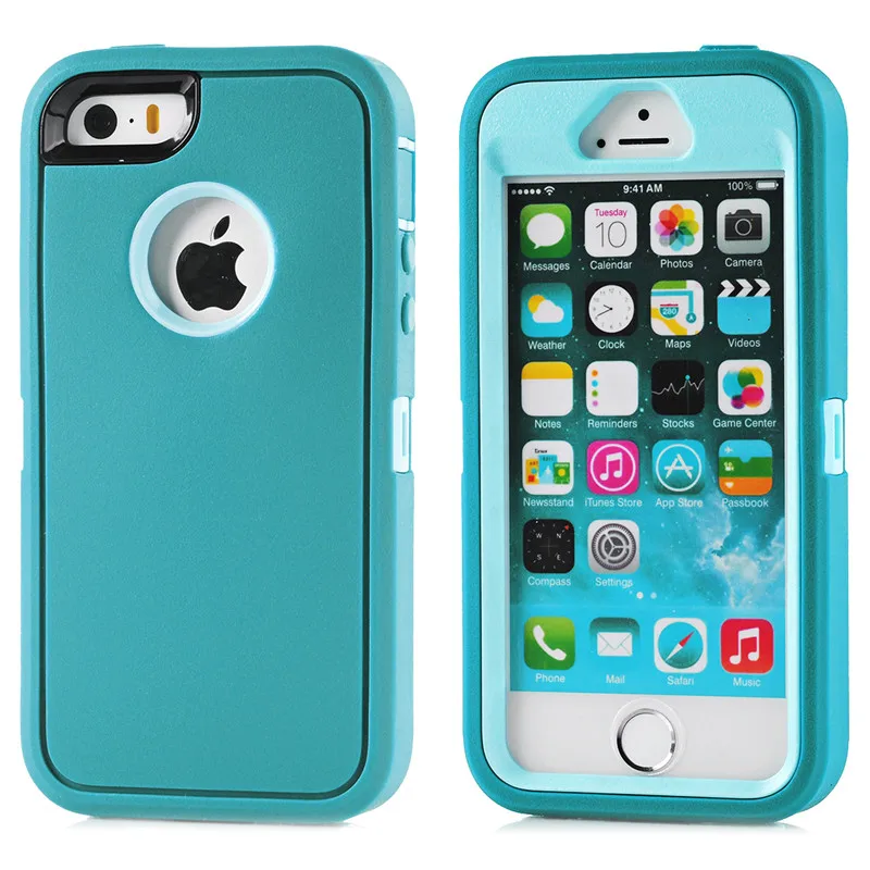 

For iPhone 5 5s se Rotatable Back Clip Screen Protector Belt Clip Impact Holster Armor Hard Plastic Holder Full Body Shockproof