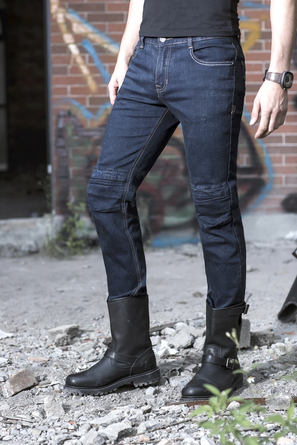 

motorcycle motocross pants men 's knee protection moto jeans uglybros Incision jeans motorcycle Leisure trousers