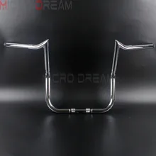 Хромированная вешалка руль мотоцикла 12 ''14'' 16 ''подъемная ручка для Harley Softail Touring FLHT FLHTC w/обтекатель" летучая мышь"