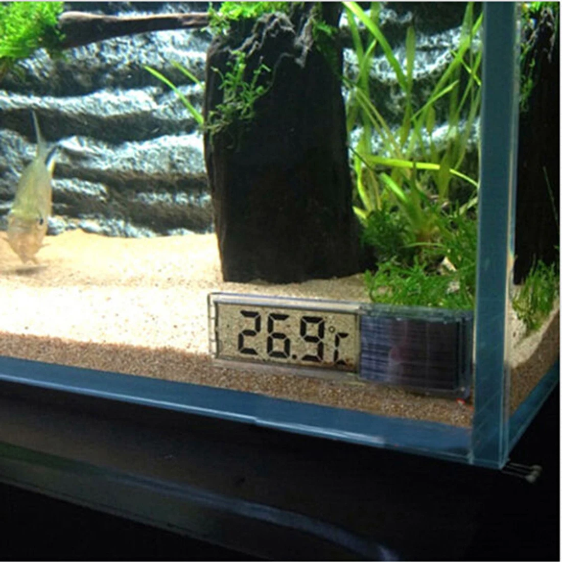 

1Pc Multi-Function Lcd 3D Crystal Digital Electronic Temperature Measurement Fish Tank Aquarium Thermometer Random Color