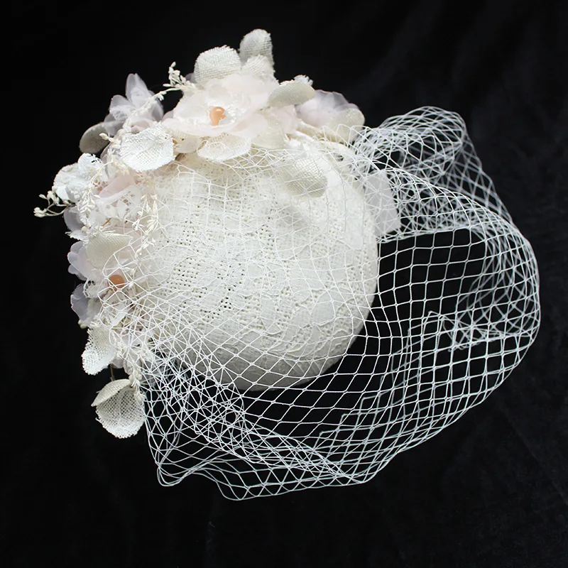 Винтажные женские свадебные шляпы и вуалетки с расческой слоновой кости свадебные аксессуары для волос весенние вечерние подарки