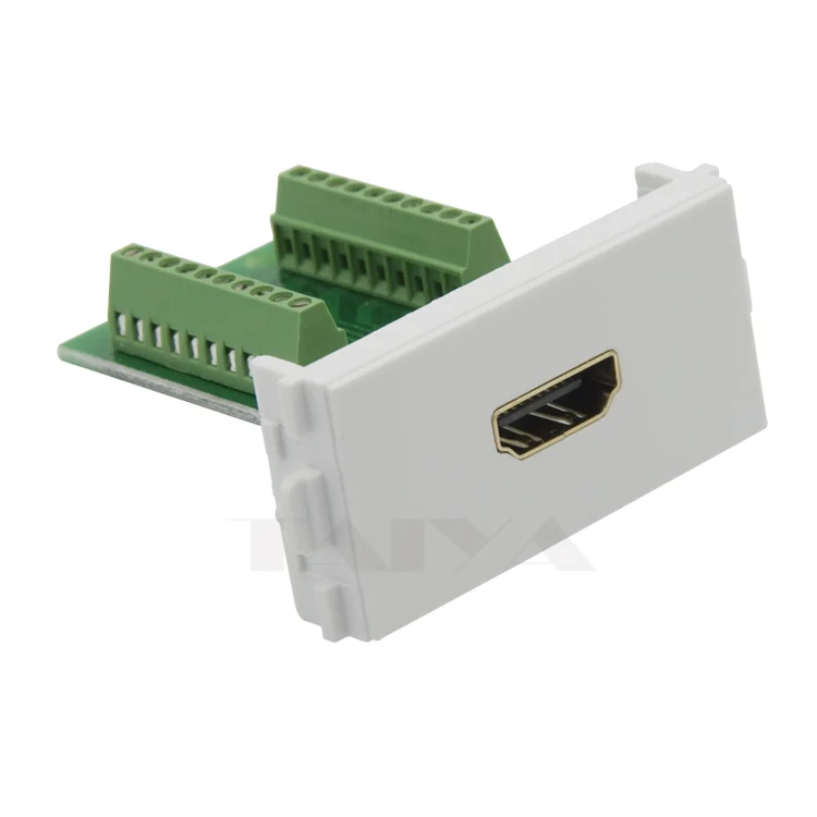 

HDMI multimedia connector with screw connection