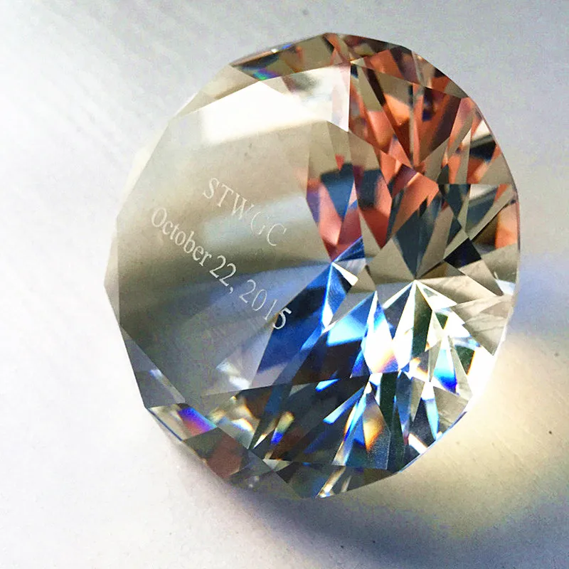 Diamantes de Cristal Grande em Branco Decoração de Casamento Paperpeso sem Gravura Lote Bela k9 Crystal Clear 4 Pçs - 50mm 2 4 pçs lote 50mm Bela k9 Diamantes