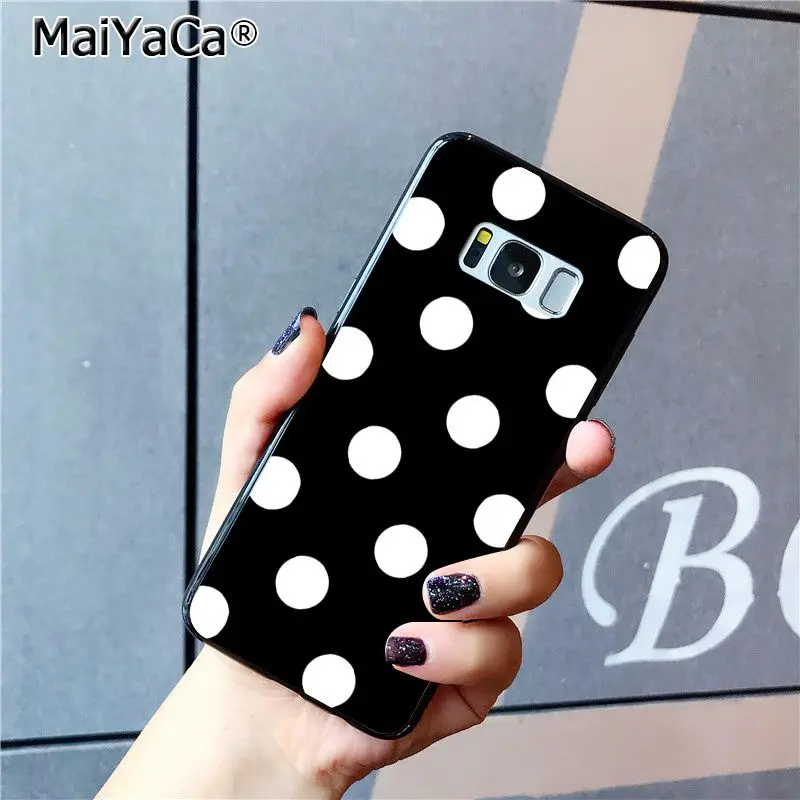 MaiYaCa красный золотой в горошек пользовательский Фото чехол для телефона Samsung Galaxy