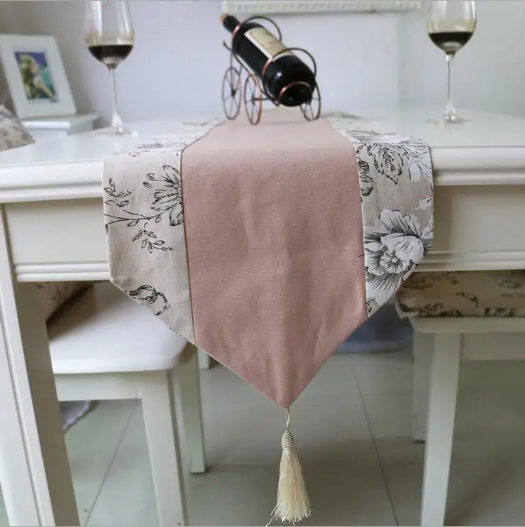 

Fyjafon Table Runner Linen Table Runners Pink Table Cloth Classical Runner Table Decoration 32*160/32*180/32*200/32*220