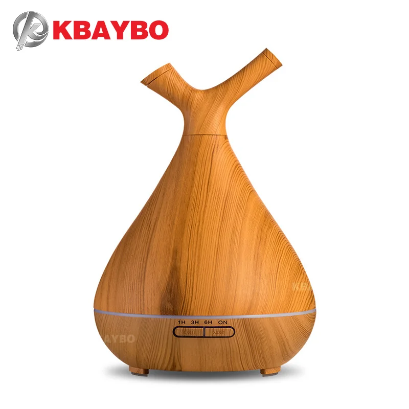 

400ml Ultrasonic Air humidifier Aroma Essential Oil Diffuser Wood Aromatherapy Cool Mist Maker Fogger Air Vaporizer for Home