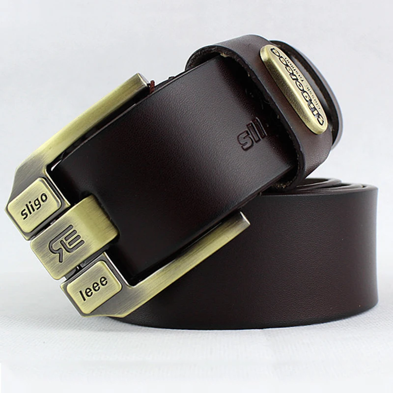 Bycobecy Ceinture Homme Cuir настоящая широкая пряжка Пряжка бизнес люксовый бренд Heren Riem Винтажный Мужской ремень из коровьей кожи