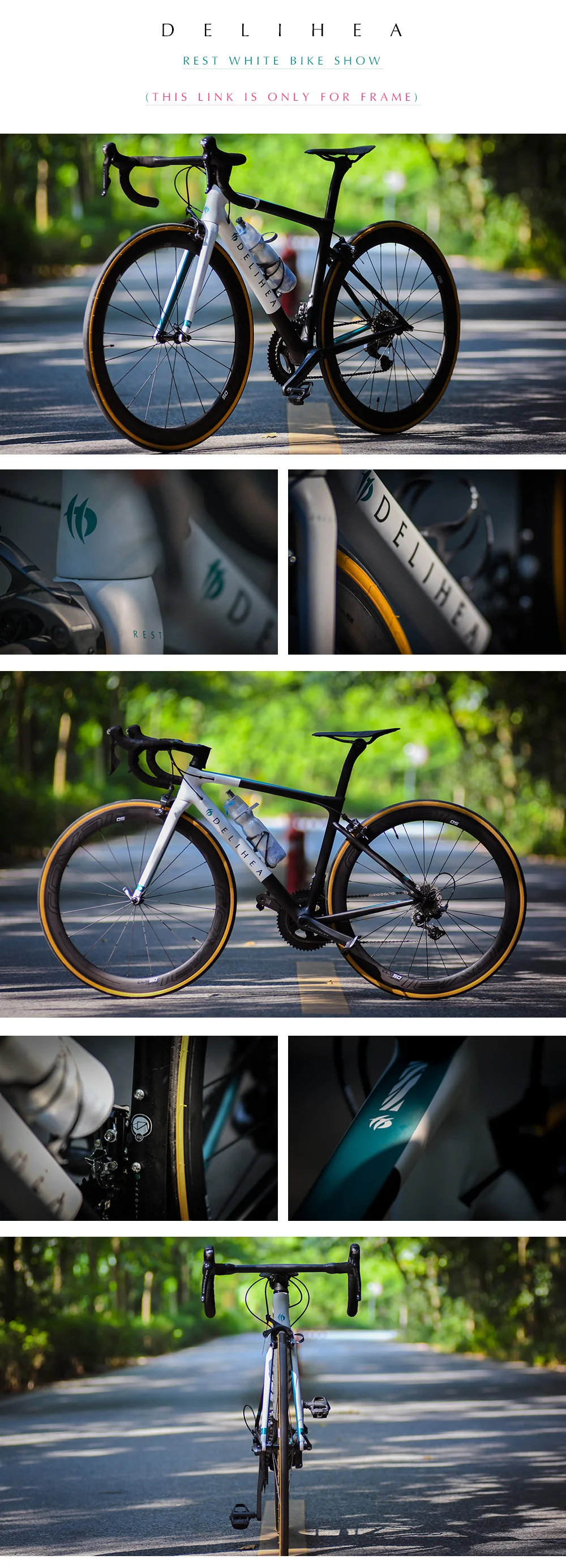 DeliHea ультралегкий, дорожный велосипед карбоновая рама Di2 механический гоночный велосипед карбоновая шоссейная рама+ вилка+ подседельный штырь+ гарнитура