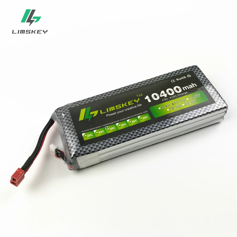 Limskey Lithium Polymer Power Lipo Battery 11.1v 10400mAh 30C 3S T/XT60 Plug For RC Helicopter Car Boat Quadcopter Parts Bateria Limskey Lithium Polymer Power Lipo Battery 11.1v 10400mAh 30C 3S T/XT60 Plug For RC Helicopter Car Boat Quadcopter Parts Bateria