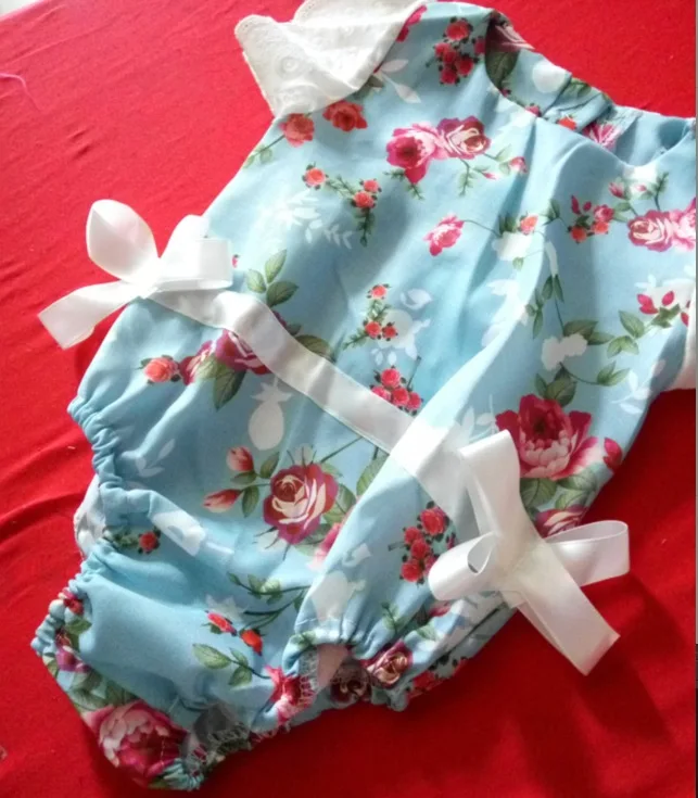 Ebay Hot Girls Lace Print Bow Jumpsuit Climbing Clothes Newborn Baby