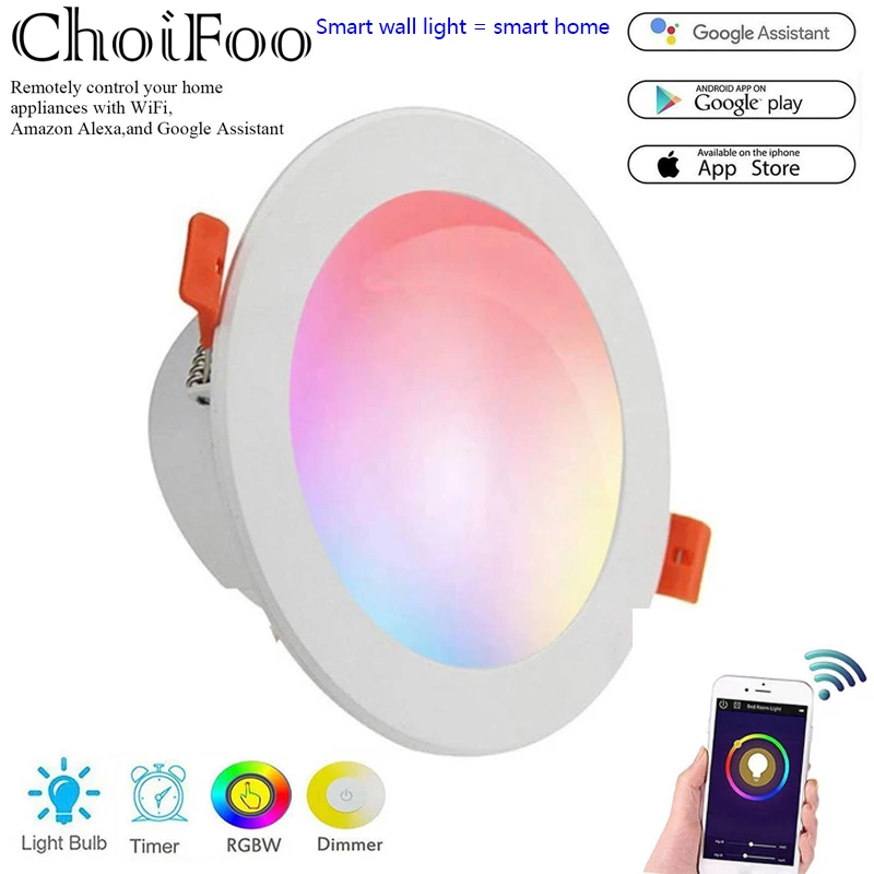 

WIFI Smart House Downlight Led Voice Control Remote Control Switch Bulb Work with Alexa Google Home Homekit Home Automation