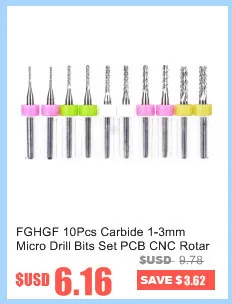 FGHGF 10 шт. печатной платы 0,8 мм Micro Сверла доска карбида гравировальный инструмент cnc