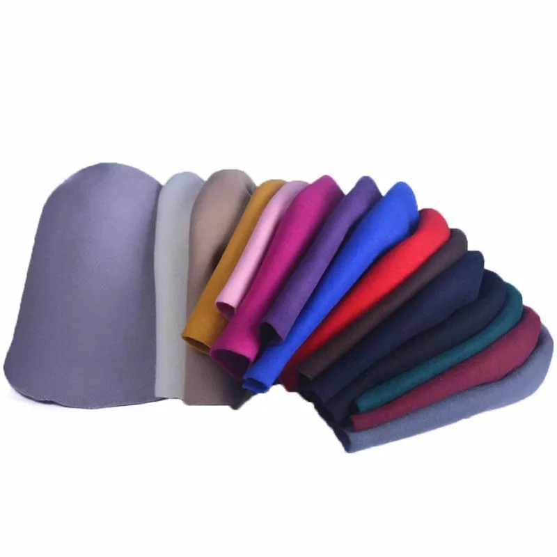 Womens Mens 100% Wool Felt Cloche Bucket Hats Cap Cone Body Millinery Hats Body Base Fascinators Block Hood Hats Supply B107 wide brim fedora hat