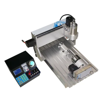 

4 axis wood router cnc 6040VH 2200W spindle metal engrave drilling machine with cutter collet clamp vise drilling kits