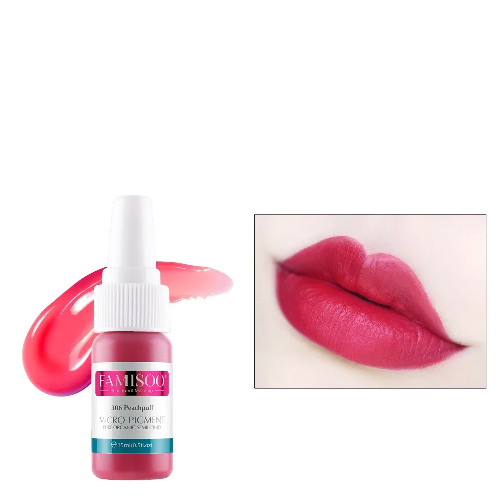 15 ml/bottle розовый насадка для татуировочной машины чернил постоянный макияж с