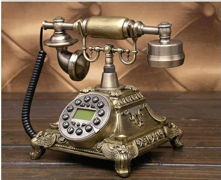 Европейский модный винтажный стационарный телефон revolve Dial телефоны в стиле ретро стационарный телефон для офиса дома отеля из смолы