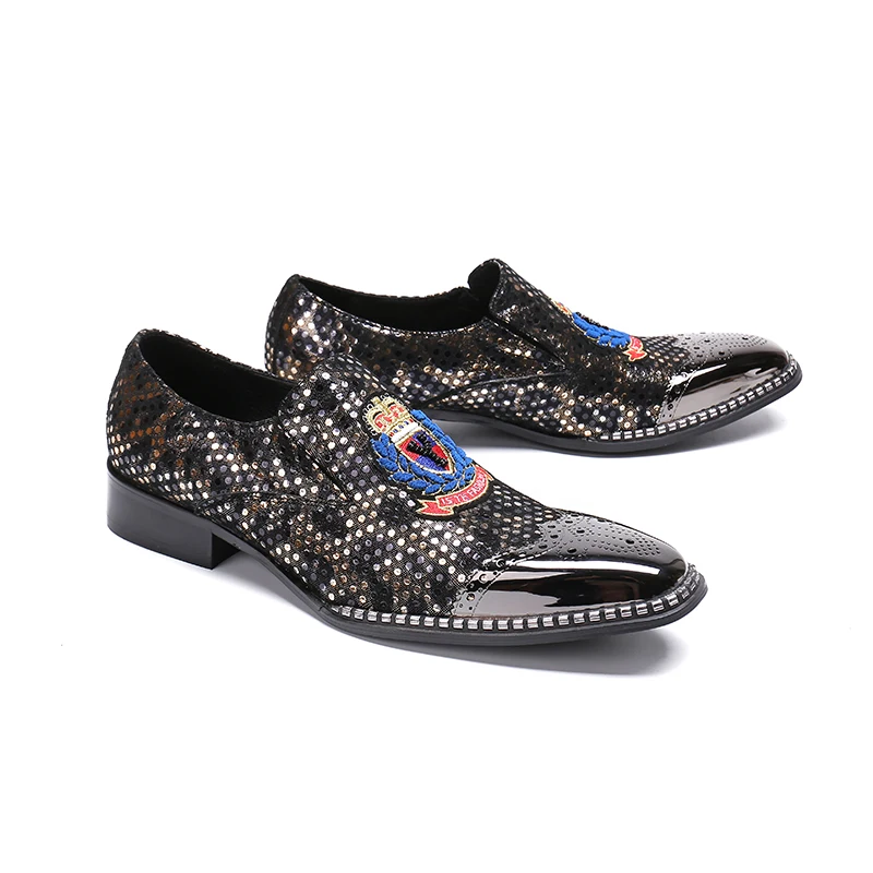 

New style men dress square toe shoes falts breathable carved borgues oxfords wedding party shoes