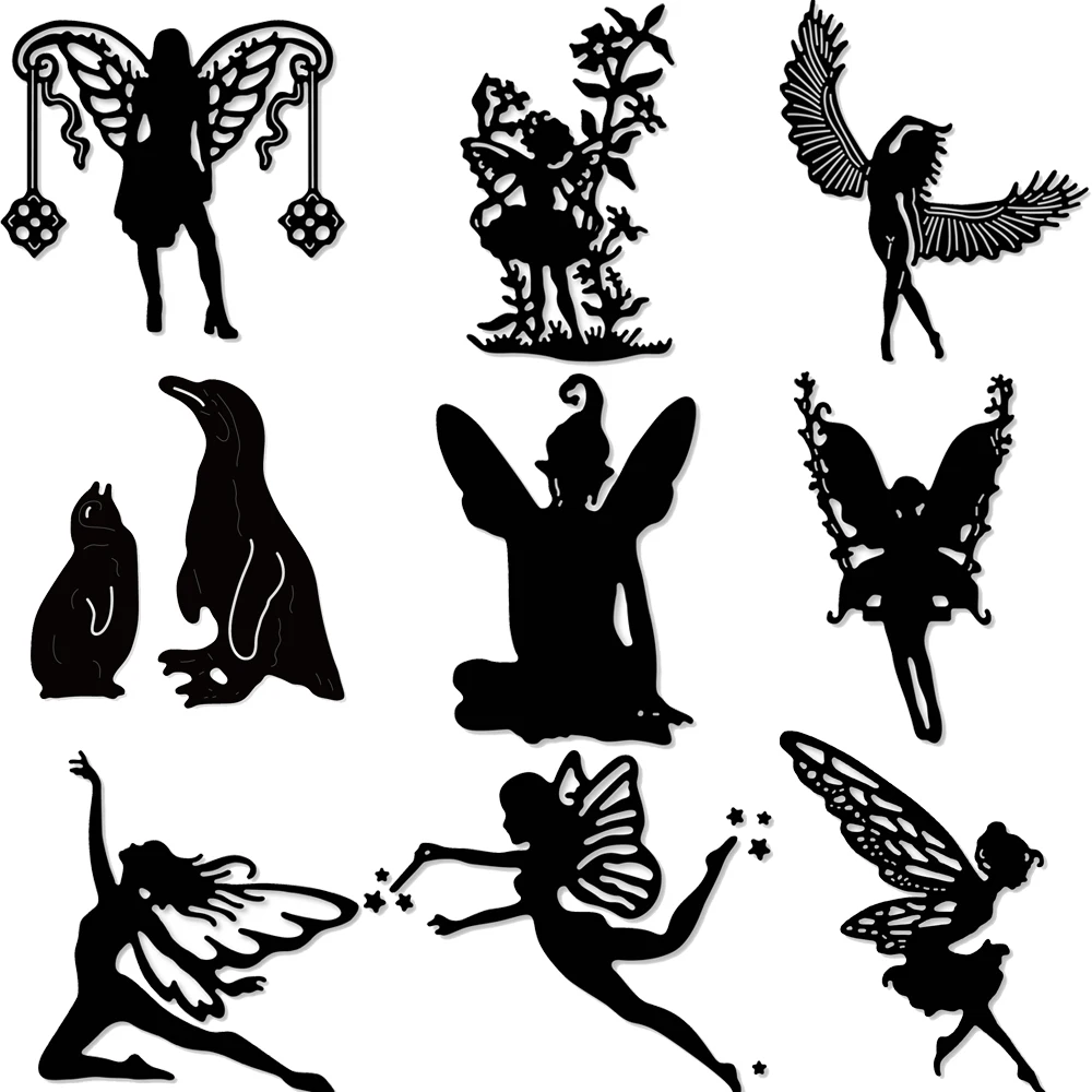 

Estel Fairy Penguin Design Metal Cutting Dies Stencils For DIY Scrapbooking Decorative Embossing Handcraft Die Cuts Template