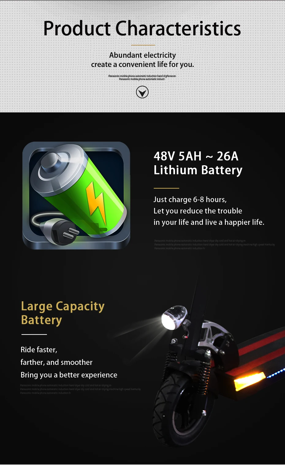 Perfect Electric Scooter 48V 500W Adult Patinete Electrico Motor Scooter Motor Trotinette Electrique Adulte Escooter  e Scooter Electric 3