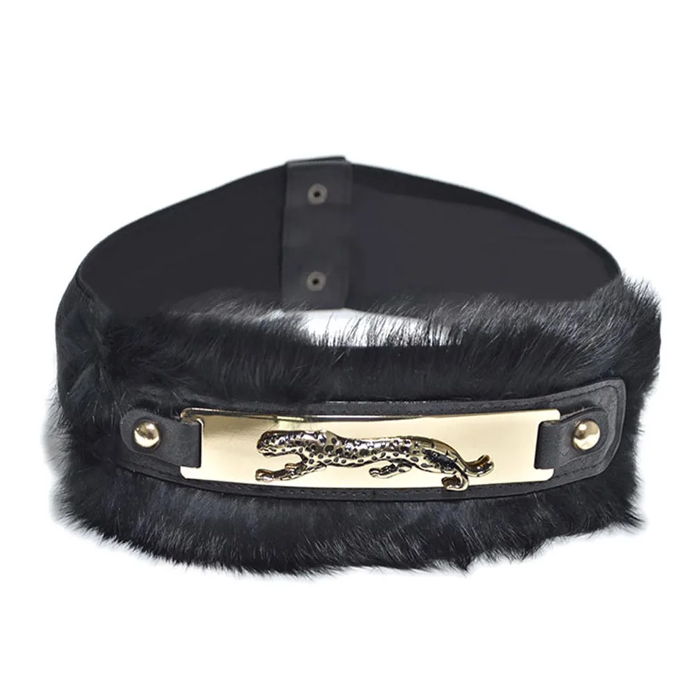

Hot Selling Women Rhinestones Inlaid Waistbelt Elastic Retro Large Buckle Wide Belts -B5