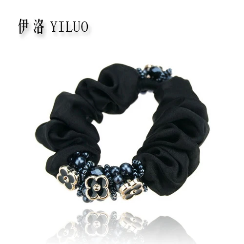 

Women headband flower hairband vintage elastic hair bands beads hair accessories for girls