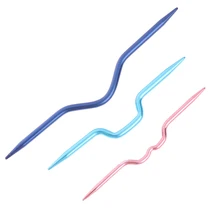 3 шт. алюминий DIY кривой твист изогнутая игла ремесло DIY инструмент швейная стежка Спицы для вязания спицы булавки крючком Крючки